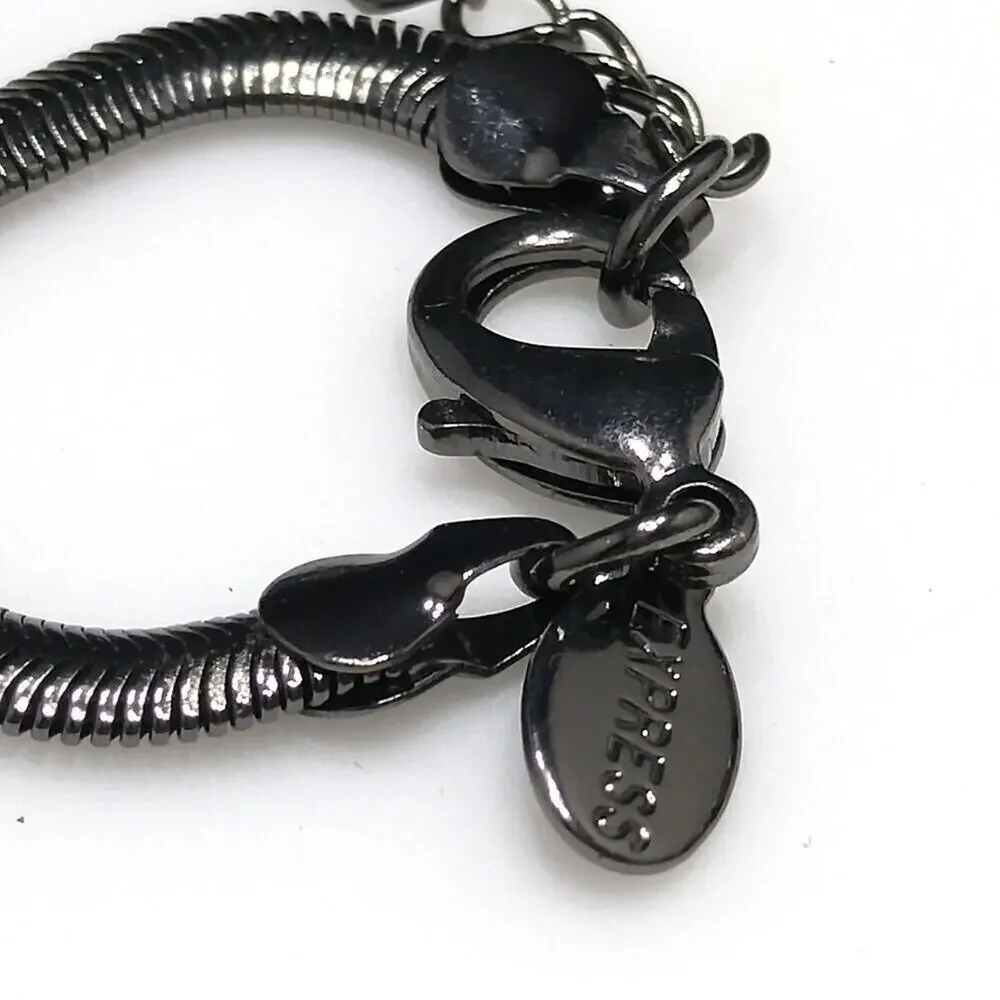 Express Mixed Metal Fringe Snake Chain Necklace, 24 Inches